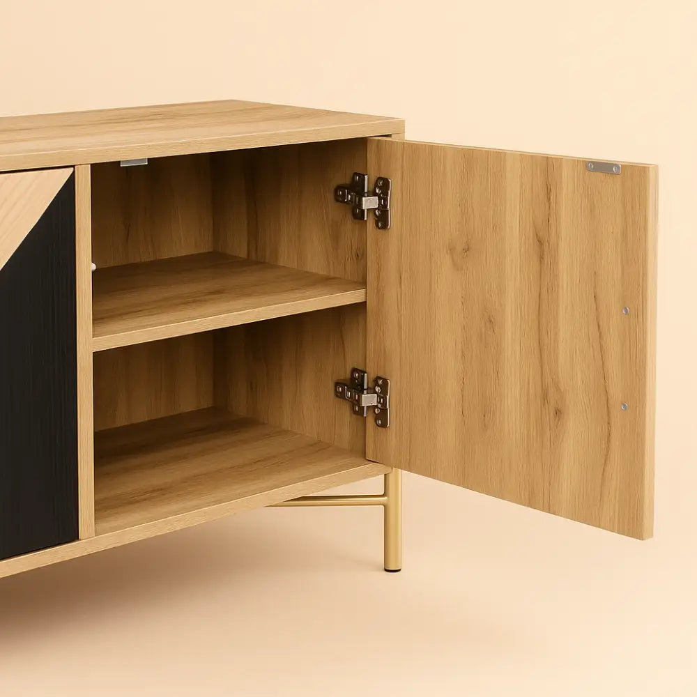Meuble TV pieds doré - Meuble TV