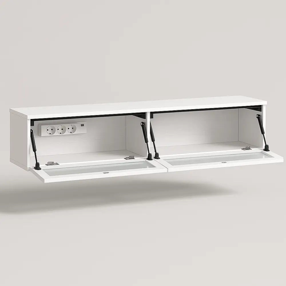 meuble tv suspendu blanc mat - Meuble TV
