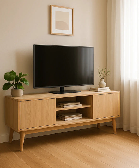 Meuble TV bois clair