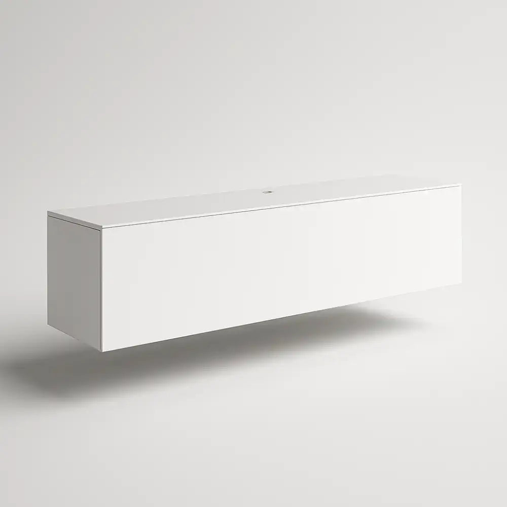 Meuble TV blanc suspendu - Meuble TV