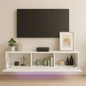 Meuble TV blanc suspendu - Meuble TV