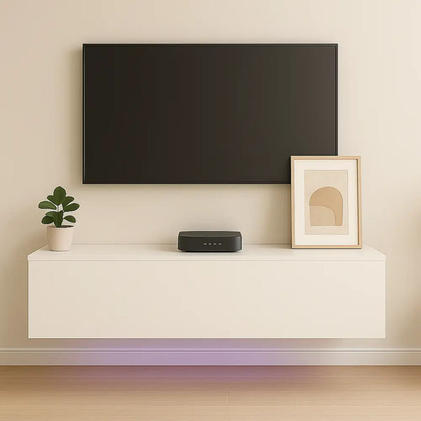 Meuble TV blanc suspendu - Meuble TV