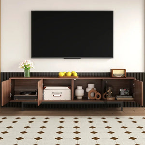 Meuble TV Noyer 200 Cm - Meuble TV