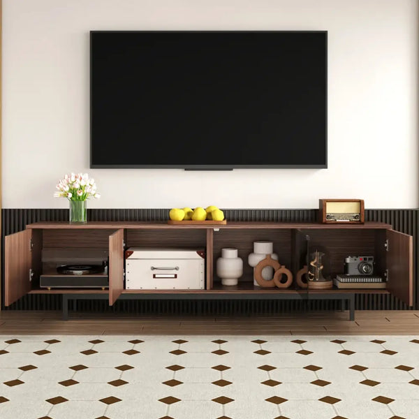Meuble TV Noyer 200 Cm - Meuble TV