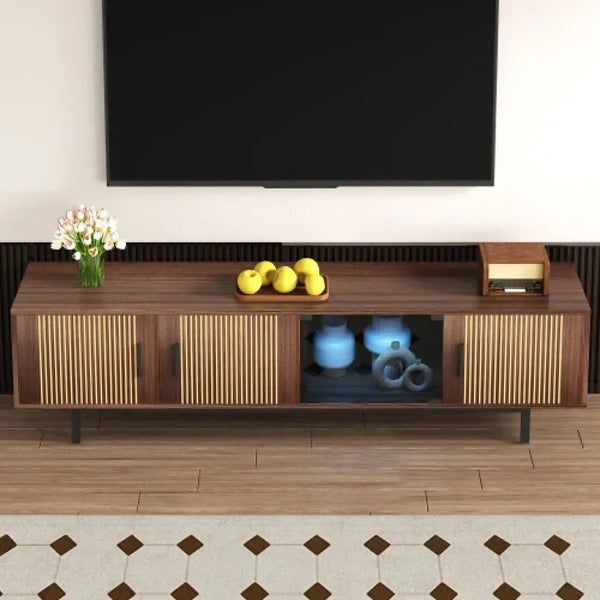Meuble TV Noyer 200 Cm - Meuble TV