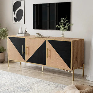 Meuble TV pieds doré - Meuble TV