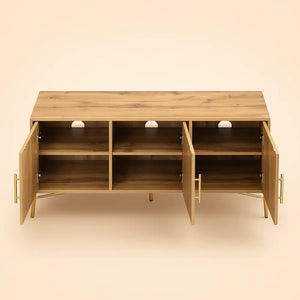 Meuble TV pieds doré - Meuble TV