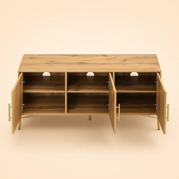 Meuble TV pieds doré - Meuble TV