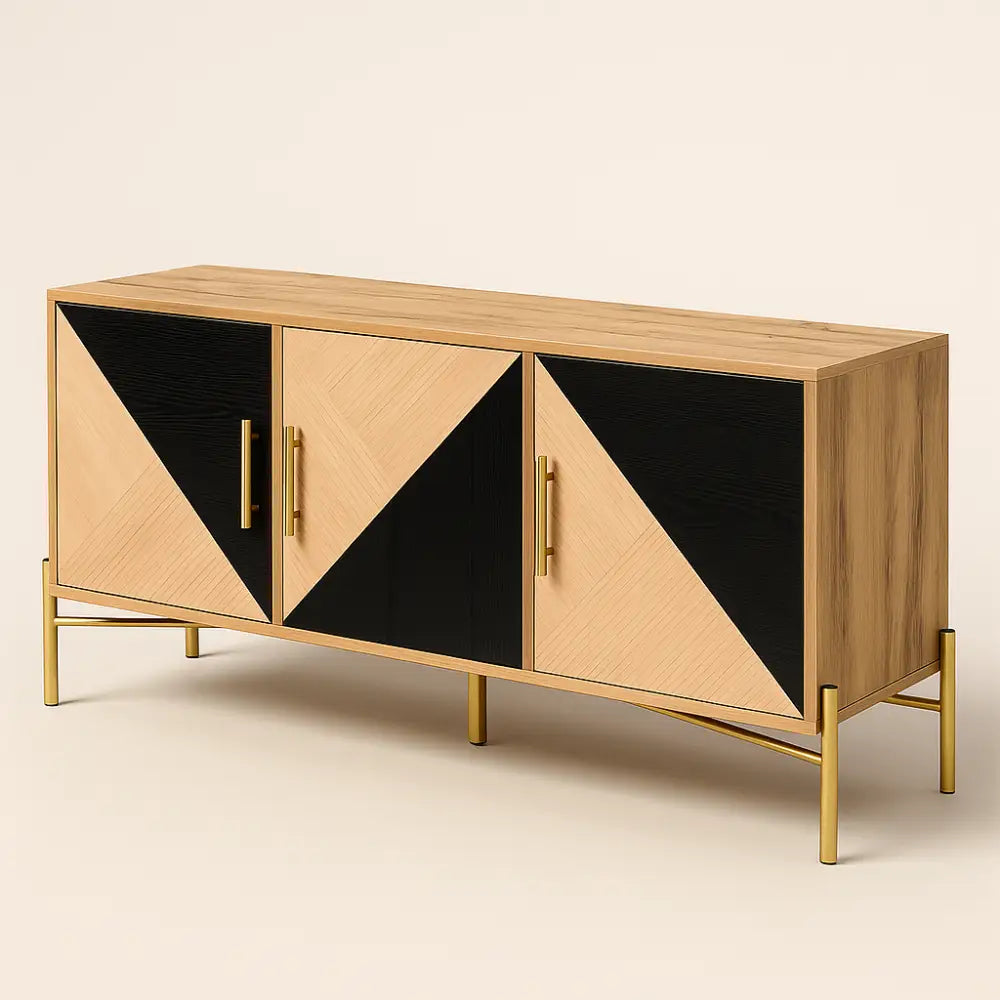 Meuble TV pieds doré - Meuble TV