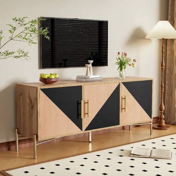 Meuble TV pieds doré - Meuble TV