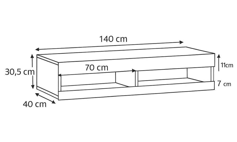 Meuble TV suspendu 140 Cm - Meuble TV