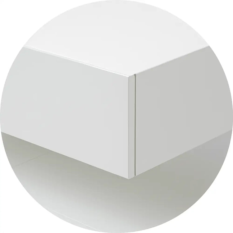 Meuble TV suspendu blanc brillant - Meuble TV