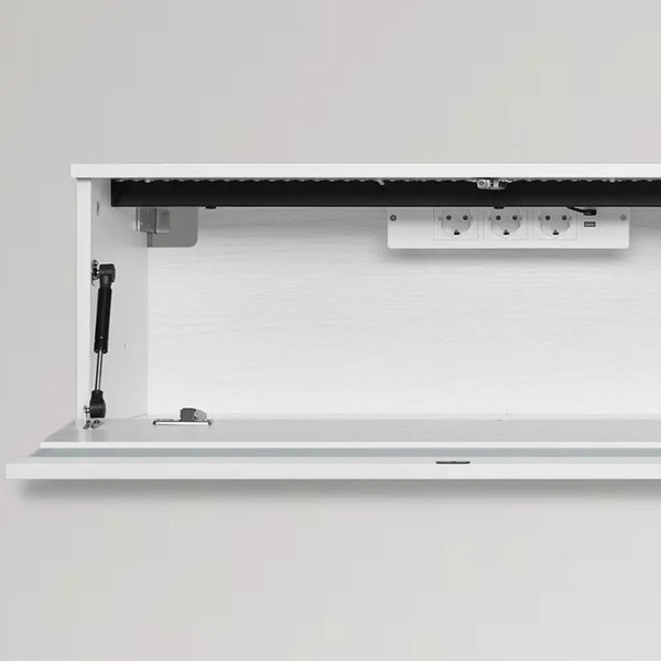 meuble tv suspendu blanc mat - Meuble TV