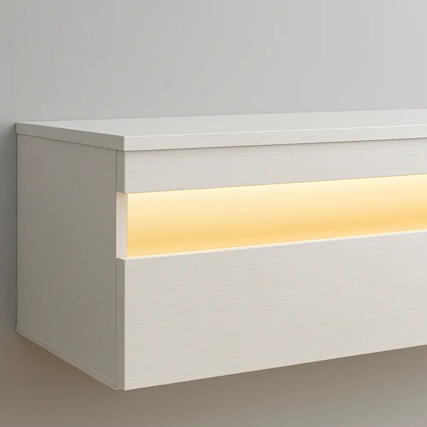 meuble tv suspendu blanc mat - Meuble TV