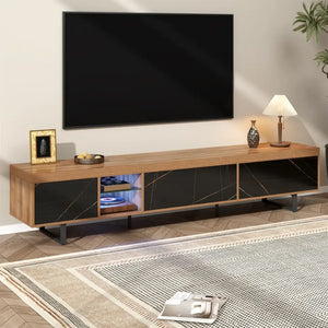 Meubles TV bois et noir - Meuble TV